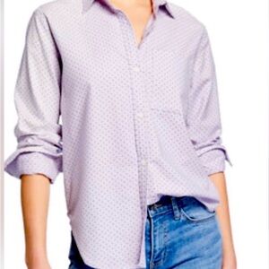 Current/Elliott The Neal Shirt in Orchid Polka dot NWT